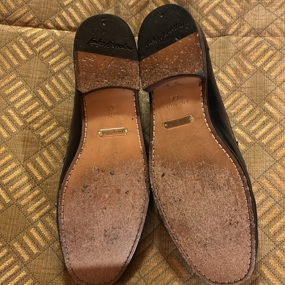 SANDRO MOSCOLNI MEN’S Genuine Alligator Designer Shoes EUC 9.5 AA Black Loafers - Picture 7 of 13